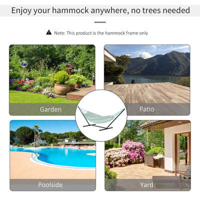 Outsunny 3.6m Extra-long Universal Hammock Stand Metal Frame Garden Camping Picnic Outdoor Patio Replacement – Stand Only 