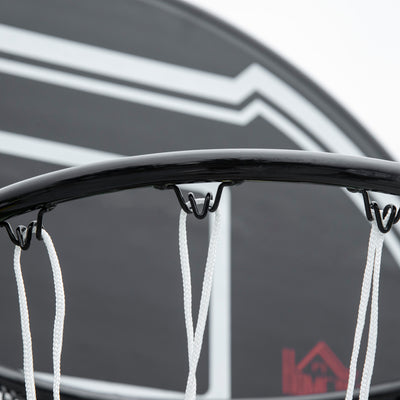 HOMCOM Adjustable Basketball Hoop and Stand, with Wheels and Weight Base Black 