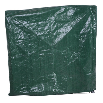 Outsunny Patio 3 Seater Swing Chair Bench Cover Outdoor Garden Furniture Rain Protection Cover Protector Waterproof Anti-UV, 215L x 155W x 150Hcm, Dark Green 