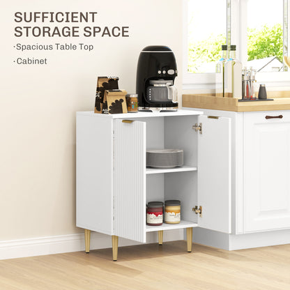 HOMCOM Adjustable Shelf Sideboard - White 