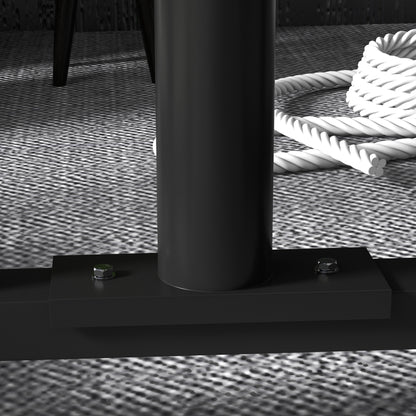 SPORTNOW Weight Rack for Olympic Weight Plate, 3 Tier Weight Tree for 2 inch Plates and Bars, Weight Organiser Stand with 4 Transport Wheels and Clamps for Home Gym, Max Load 200kg, Black 