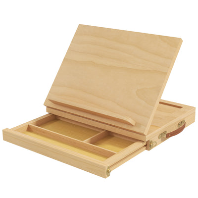 Vinsetto Wooden Table Easel Box, Adjustable Beechwood Table Box Easel with Storage Drawer, Portable Folding Artist Drawing & Sketching Board for Adults, Beginners, Artists Painting 