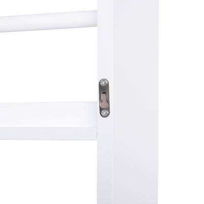 HOMCOM Wood Wall/Standing Magazine Holders Book Rack Shelf 4 Tiers Space Saving Design Water Resist Home Office Decoration 
