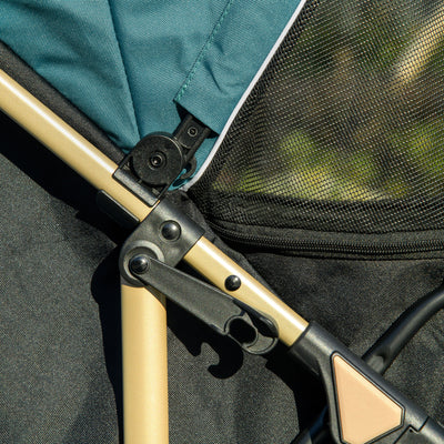 PawHut Pet Stroller for Small and Miniature Dogs, with Rain Cover - Dark Green 