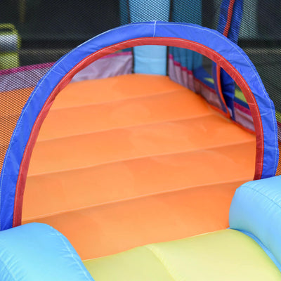 Outsunny Bounce Castle Inflatable Trampoline Slide Pool Octopus Design 3.8 x 2 x 1.8m 