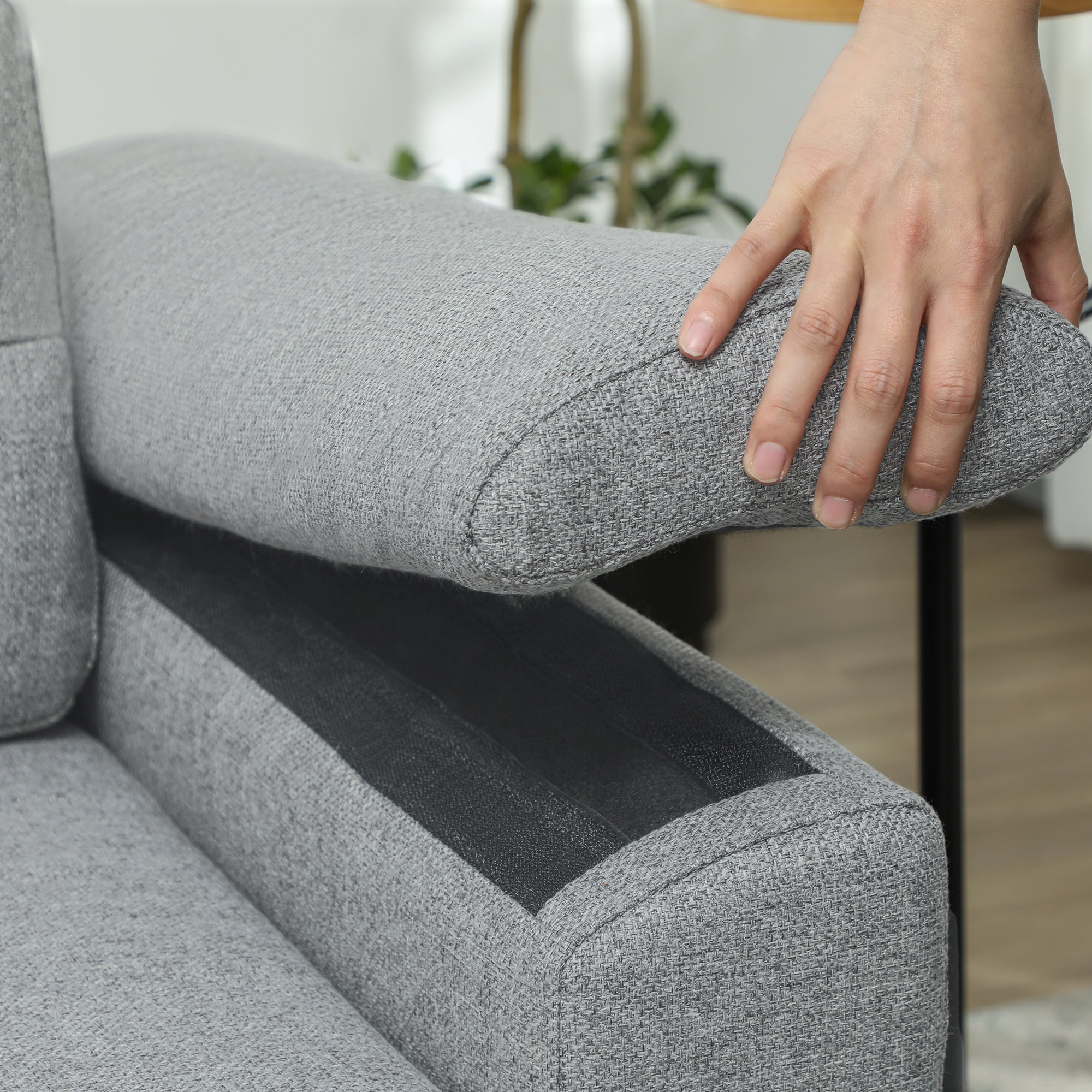 HOMCOM Pull Out Sofa Bed with 2 Pocket Springs, Fabric 2 Seater Click Clack Sofa Bed Settee, Convertible Sofa Couch with Pillows and Side Pockets for Living Room, Home Office, Light Grey 