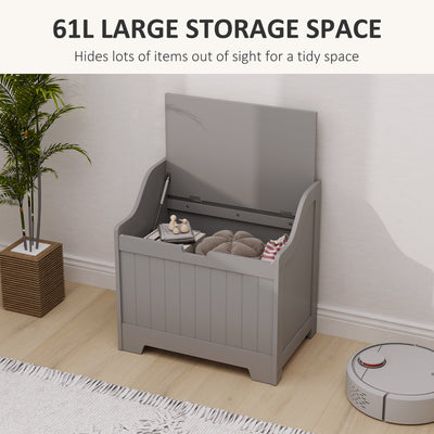HOMCOM 61L Home Storage Chest - Grey 