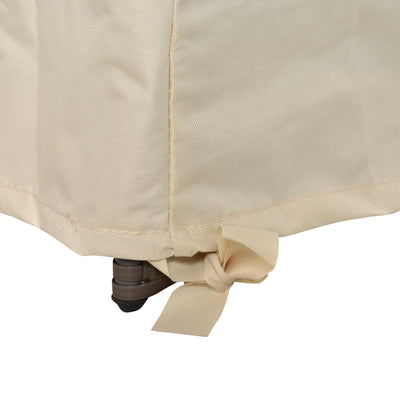 Outsunny 600D Oxford Cloth Furniture Cover, 3 Seater Sofa Protector for Garden Patio, Outdoor, Waterproof, Beige, 218 x 111 x 63-101 cm 