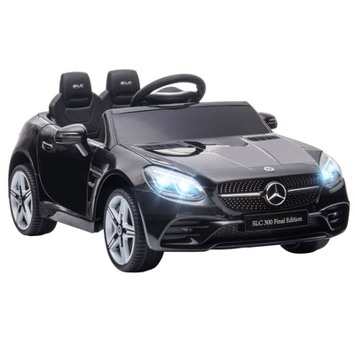 AIYAPLAY Benz SLC 300 Licensed 12V Electric Car for Kids, Kids' Electric Ride on with Parental Remote, Music Lights, Suspension Wheels for 3-6 Years, Black 