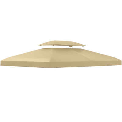 Outsunny Gazebo Roof Replacement, for 3 x 4m Frames - Cream 