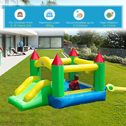 HOMCOM Nylon Inflatable Bouncy Castle Multi-Colour 