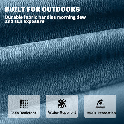Outsunny Sun Lounger Cushion, Memory Foam Patio Chair Cushion with Ties, Outdoor Seat Pad Fits 190 x 60 cm Lounger, Blue 
