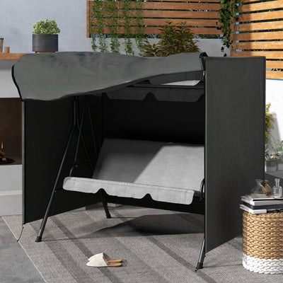 Outsunny 152 x 177cm Three-Seater Swing Chair Protective Cover Grey 