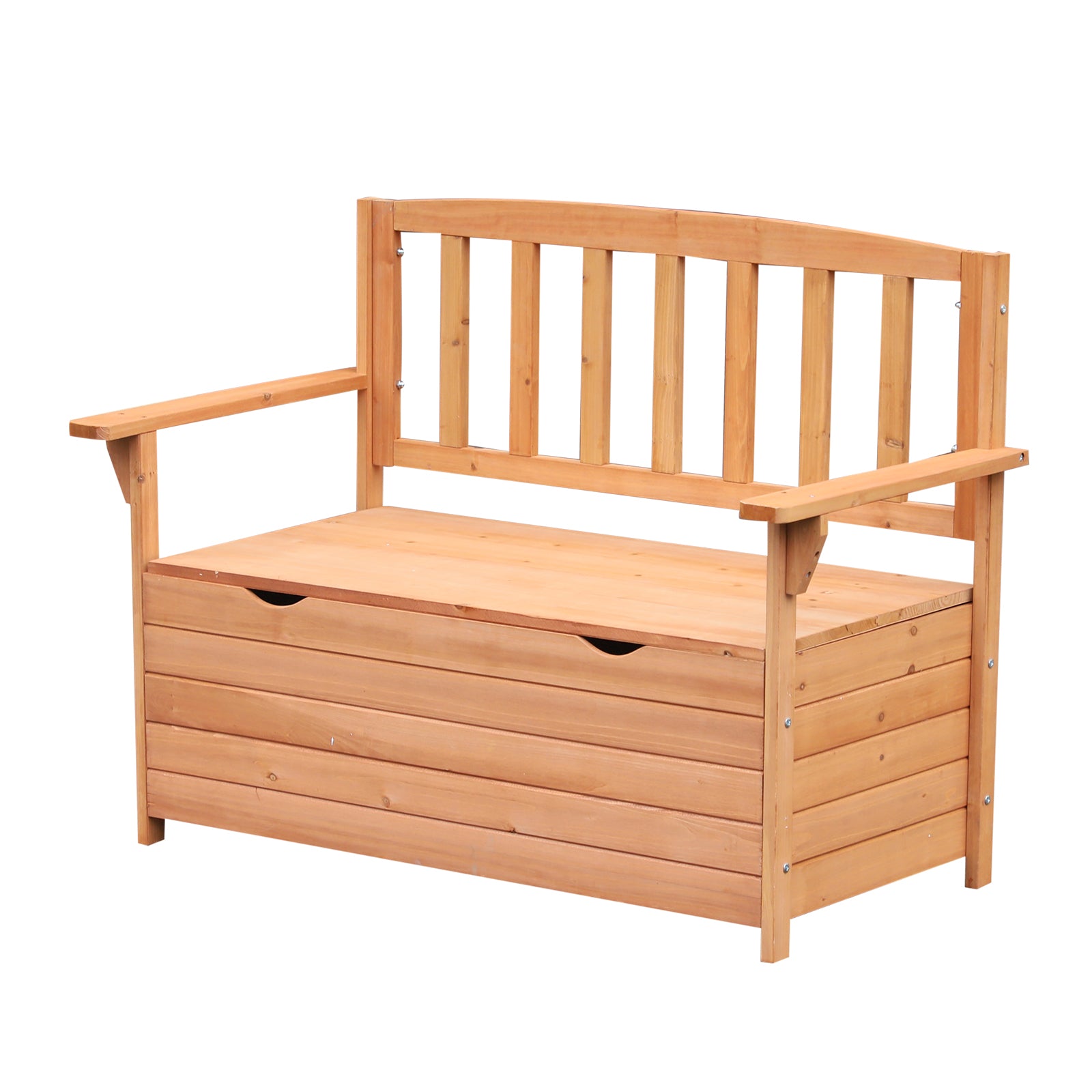 Outsunny Two-Seater Garden Storage Bench - Natural 
