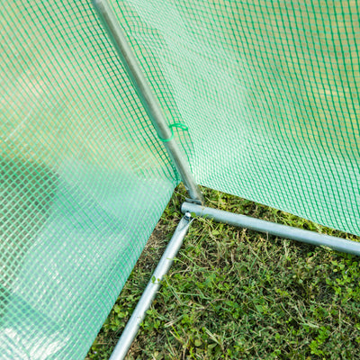 Outsunny Polytunnel Greenhouse with Windows and Door, Walk in Greenhouse for Garden, Backyard (3 x 2 M) 