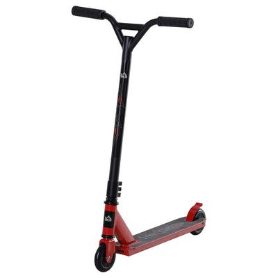 HOMCOM Street Stunt Scooter Intermediate and Beginner Freestyle Tricks Scooters For 14+ Teens Adult w/ Rear φ10cm Wheel & Brake - Red 