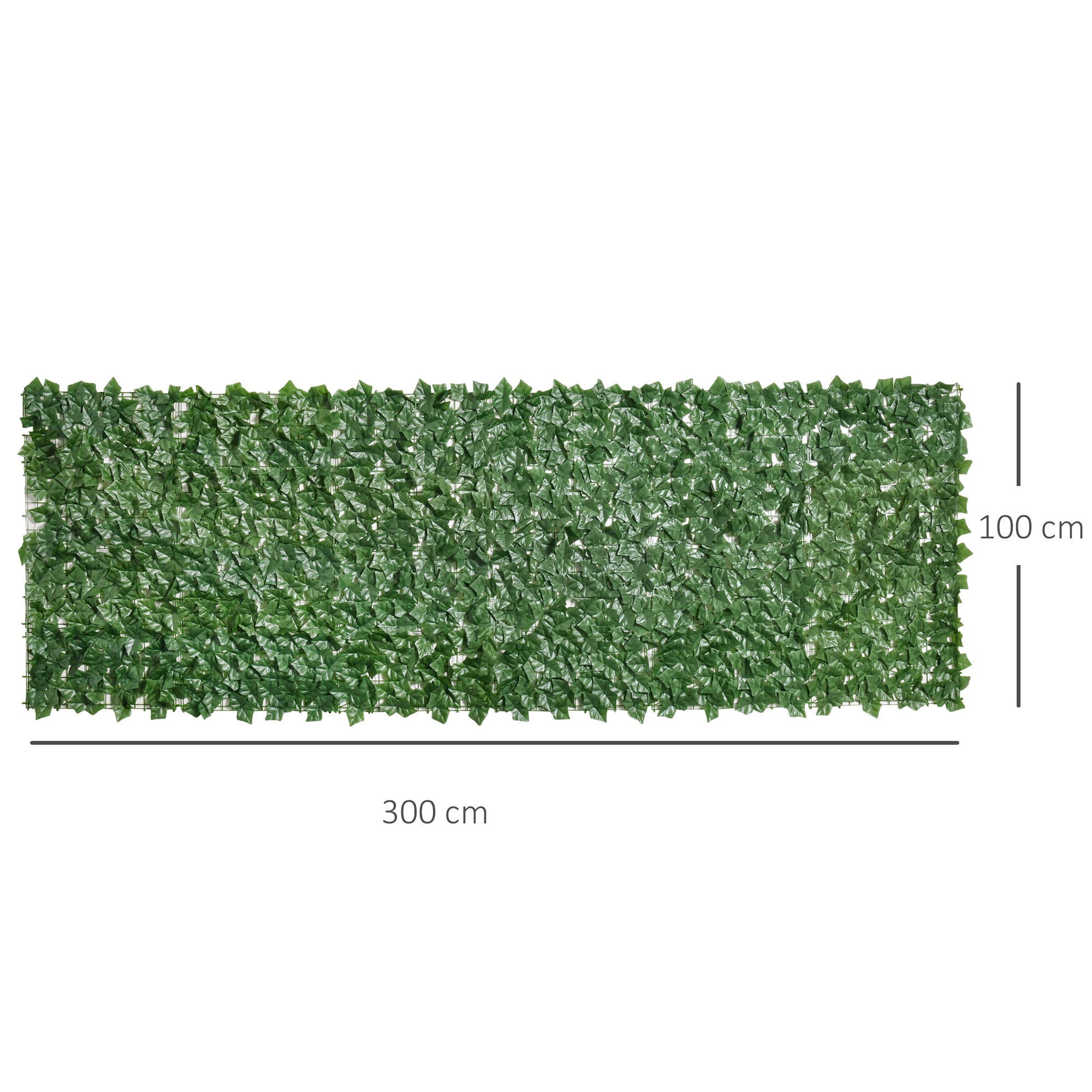 Outsunny 1-Piece Artificial Leaf Hedge Screen Privacy Fence Panel for Garden Outdoor Indoor Decor, Dark Green, 3M x 1M 