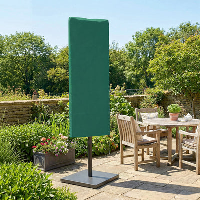 Outsunny Garden Parasol Cover, Outdoor Patio Umbrella Protector Weatherproof Garden Patio for 2-4.6m Parasol, Dark Green 