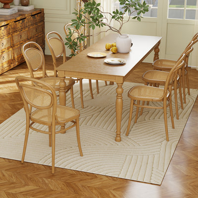 HOMCOM Modern Geometric Rug, Thick & Plush, Non-Slip, 230 x 160 cm – Cream, Living Room/Bedroom/Office 