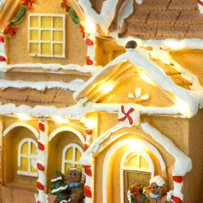 HOMCOM Gingerbread House Light & Music Christmas Decoration 