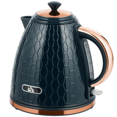 HOMCOM 3000W Rapid Boil Honeycomb Kettle - Dark Blue 