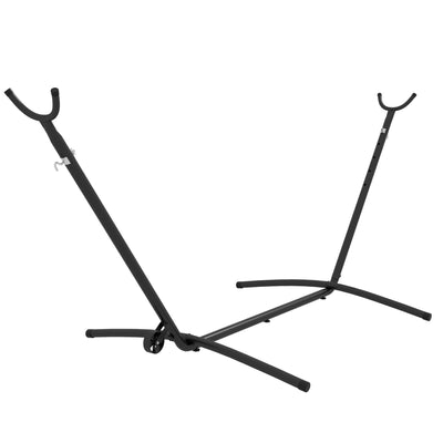 Outsunny 9.5ft Hammock Stand, Portable Hammock with Wheels, Adjustable Hammock Net Stand with Carry Bag, for String-style, Brazilian-style, Flat-style, Rope-style Hammocks, Black 