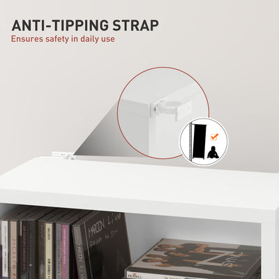 HOMCOM 260 Narrow CD Storage Unit - White 
