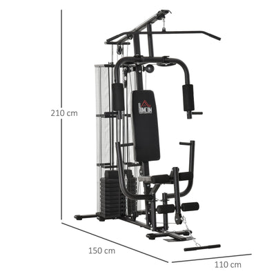 HOMCOM Multifunction Home Gym System Weight Training Exercise Workout Station 