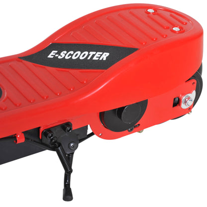 HOMCOM Folding Electric Kids Scooter Ride on Age 7-14, Red/Black 