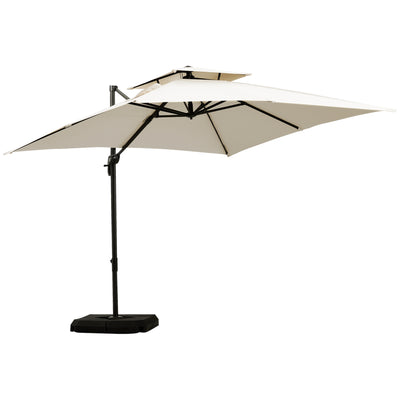 Outsunny Steel Frame Outdoor Roma Cantilever Umbrella 