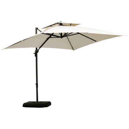 Outsunny Steel Frame Outdoor Roma Cantilever Umbrella 