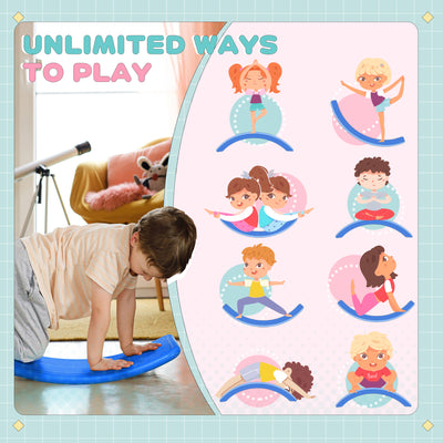 ZONEKIZ Balance Board, Kids Wobble board, for Ages 3-6 Years - Dark Blue 