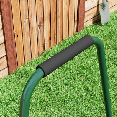 Outsunny 63 L Heavy Duty Water Or Sand Filled \'ce\'a630cm Garden Steel Lawn Roller Drum - Dark Green 