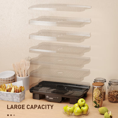 HOMCOM 40-70\'e2\'84\'83 Six-Tray Food Dehydrator - Black 