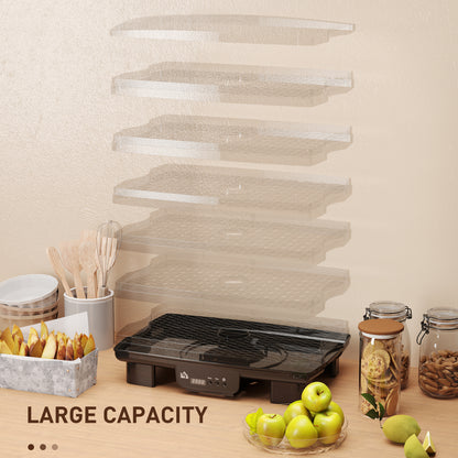 HOMCOM 40-70\'e2\'84\'83 Six-Tray Food Dehydrator - Black