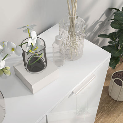 HOMCOM Five-Shelf Shoe Storage Cupboard - White 