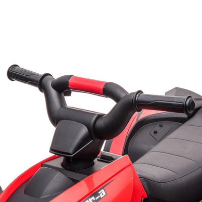 HOMCOM 12V Ride-On Quad Bike w/ Music, Horn, for Ages 3-5 Years - Red 