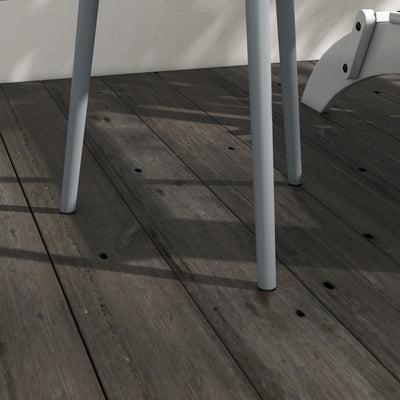 Outsunny Round Garden Coffee Table, Outdoor Side Table with Rounded Steel Edge, Ø40 x 50H cm, Grey 