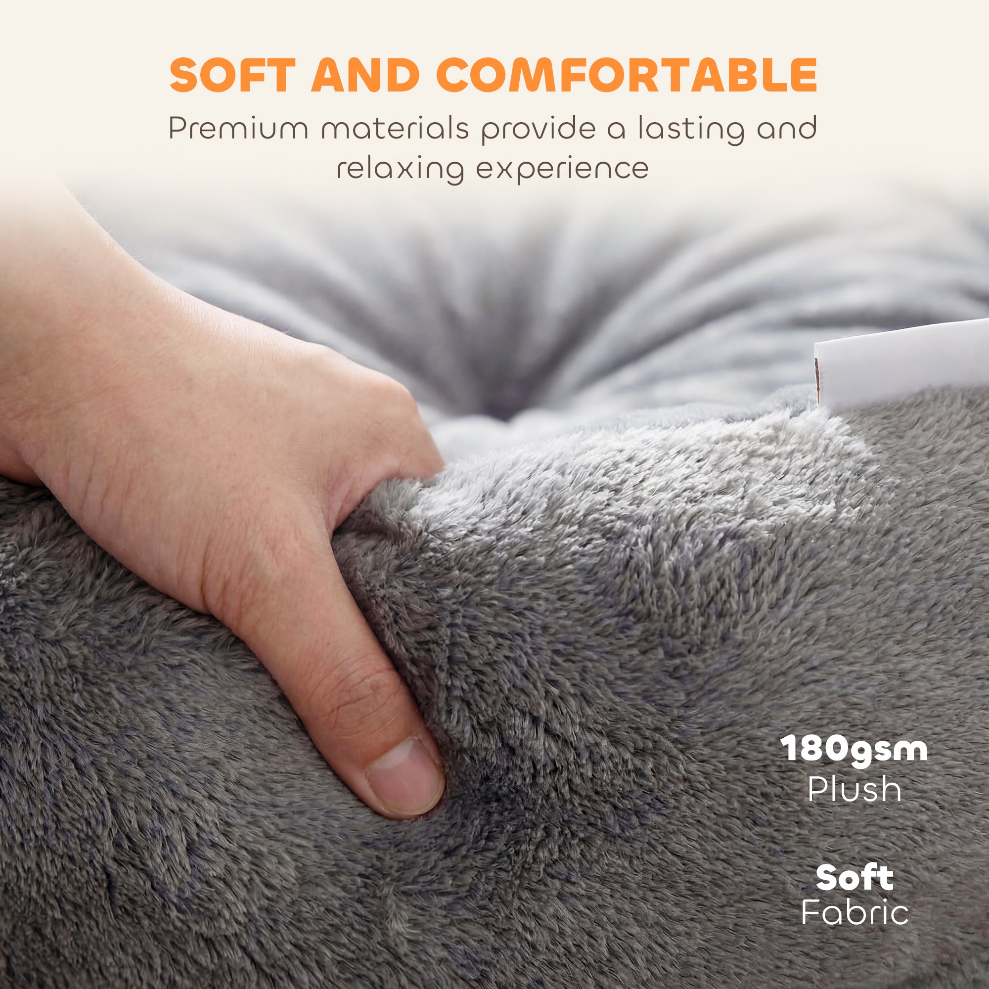 PawHut Cat Bed, Reversible Dog Pet Bed for Indoor Cats and Small Dogs, Round Bed with Supportive Bolster, Dark Grey 