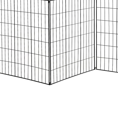 Outsunny Garden Decorative Fence 4 Panels 44in x 12ft Metal Wire Landscape Border Edging 