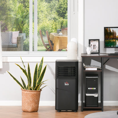 HOMCOM 5000 BTU 4-In-1 Portable Air Conditioner Unit Cooling Dehumidifying Ventilating  for Room up to 18m², with Fan, Remote, 24H Timer, Window Mount Kit, R290, A Energy Efficiency 