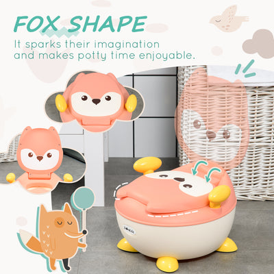 ZONEKIZ Baby Potty Training Toilet with Splash Guard, Anti-Tip Feet, Side Handles, Easy to Clean 