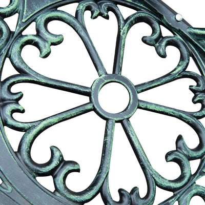 Outsunny Cast Aluminum Garden Bench-Antique Green 