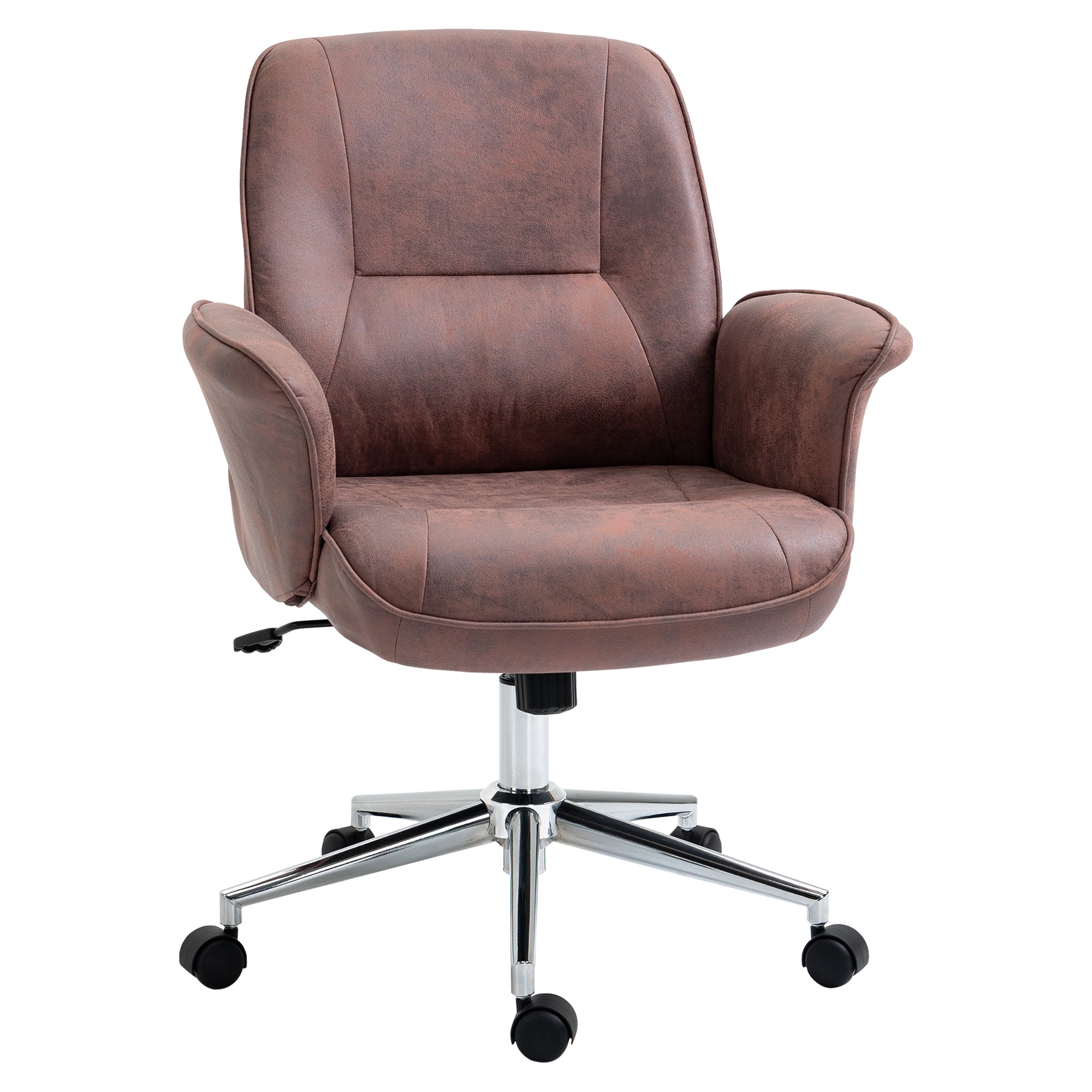 Vinsetto Office Chair, Desk Chair, Swivel Computer Chair with Armrest and Rolling Wheels for Home and Work, Red 