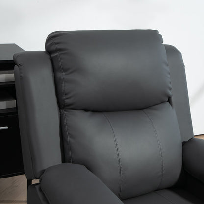 HOMCOM Electric Power Lift Recliner Chair Vibration Massage Reclining Chair with Remote Control and Side Pocket, Dark Grey 