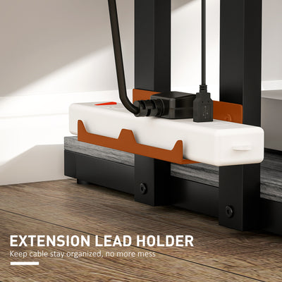 HOMCOM HiFi Stand, with Four Storage Shelves - Dark Grey 