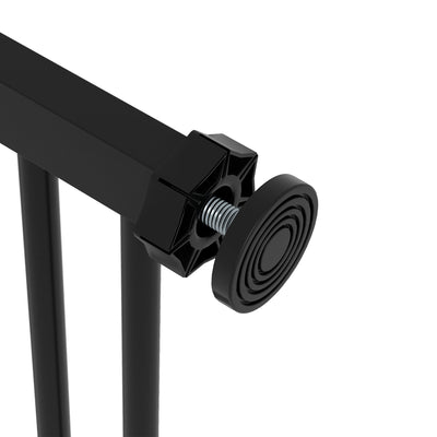 PawHut Metal 74-87cm Wide Adjustable Dog Gate Black 