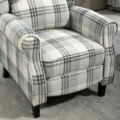 HOMCOM 160\'c2\'b0 Reclining Armchair, with Footrest - Grey 