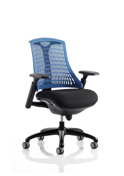 Flex Medium Back Black Frame Task Operator Office Chair with Arms