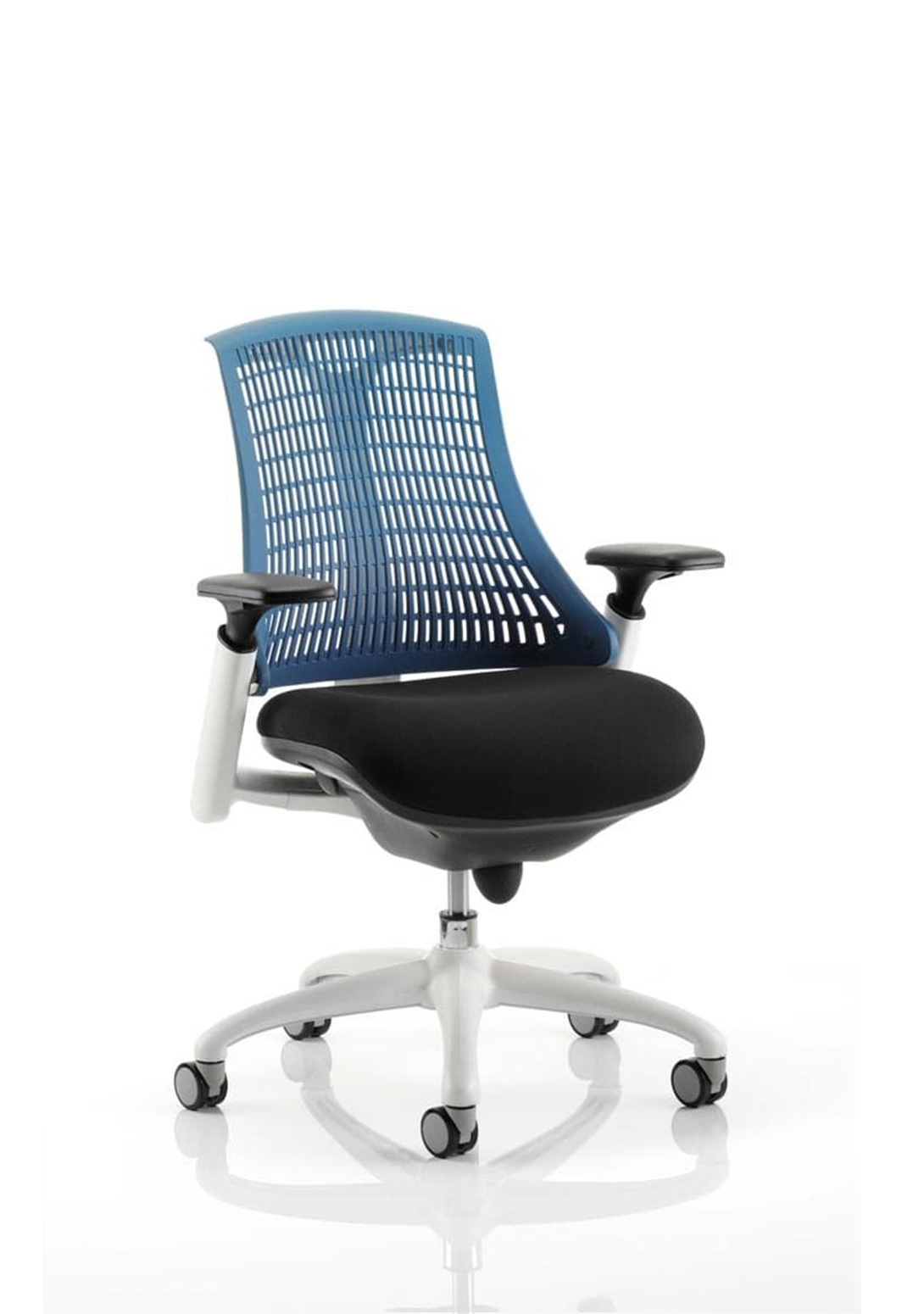 Flex Medium Back Black Frame Task Operator Office Chair with Arms